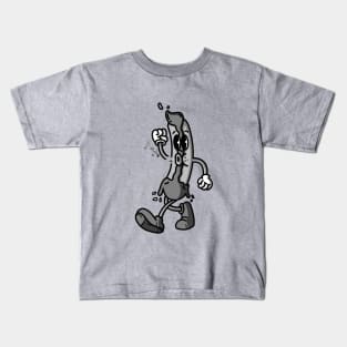 Black and White Walking Sausage Kids T-Shirt